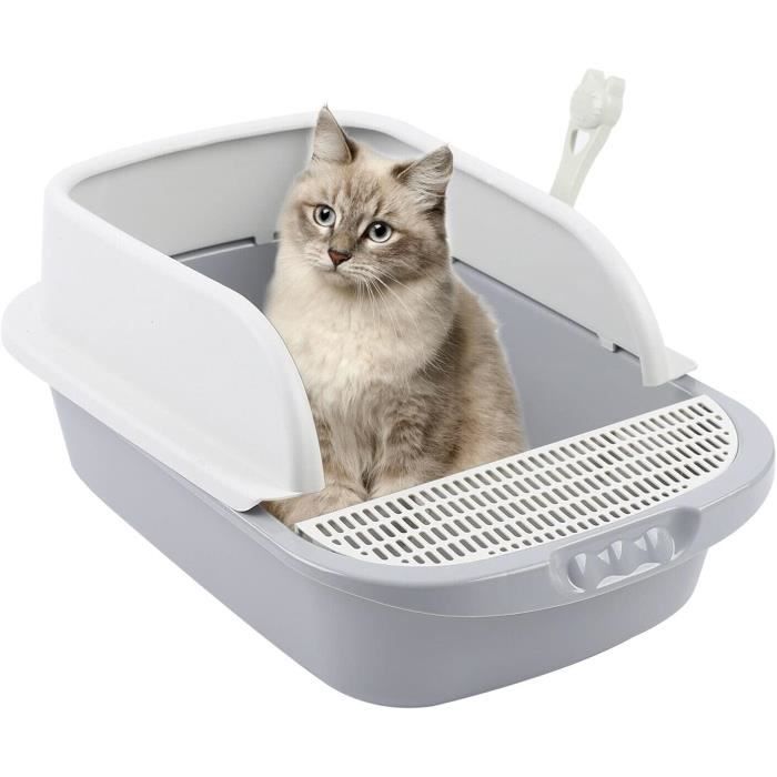 Bac à Litière Pour Chien XXL Avec Grille Anti-éclaboussures - Nettoyage Facile, Idéal Intérieur - 7