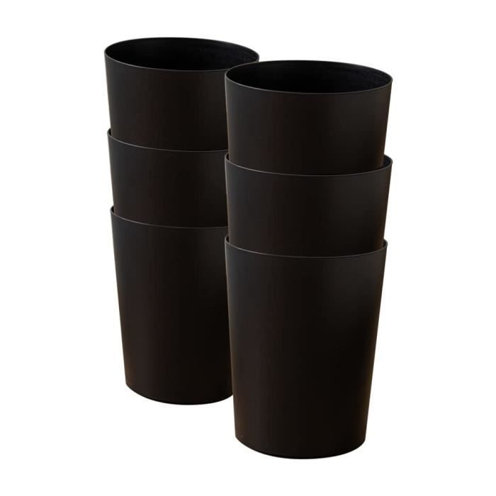 Lot De 3 Corbeilles 7,2L Cetomo | Bureau, Salle De Bain, Cuisine | Design Minimaliste Noir