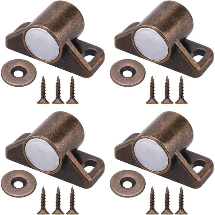 Lot De 2 Décapsuleurs Magnétiques En Acier Inoxydable Et Bois - Avec Perce-boîte - Longueur 15,5 Cm - Idéal Camping, Voyage