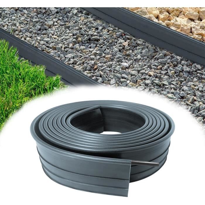 Bordure De Pelouse Flexible En Plastique - 9 M - Vert - Pour Séparer Gazon Et Massifs - 6