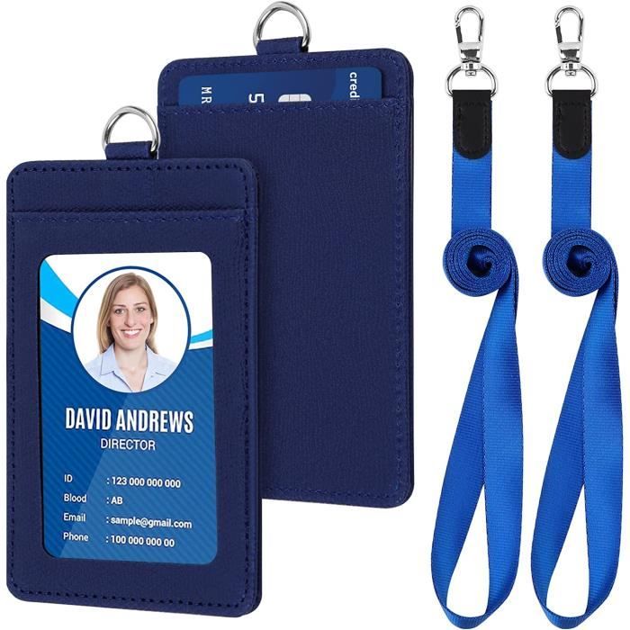 Lanières Porte-badge Tour De Cou Iplusmile - Lot De 2 - Clip Stable - Anti-perte - Pour Cartes D'identité Et Badges Professionnels