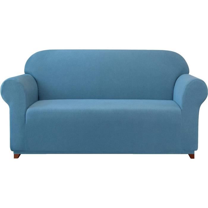 Housse De Canapé Inclinable 1 Pièce - Tissu Jacquard à Carreaux - Extensible 61‑94 Cm - Lavable Machine