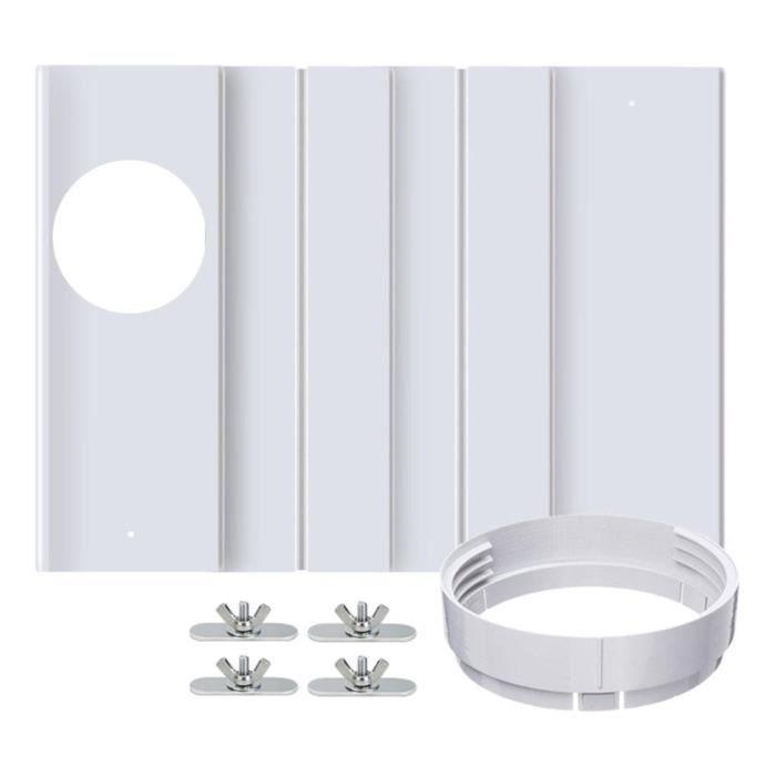 Adaptateur De Tuyau D'échappement à Fenêtre Plate Pour Climatiseur Portable Et Seche Linge Avec 4 Languettes De Verrouillage 22 X 25 Cm Gris 88574012