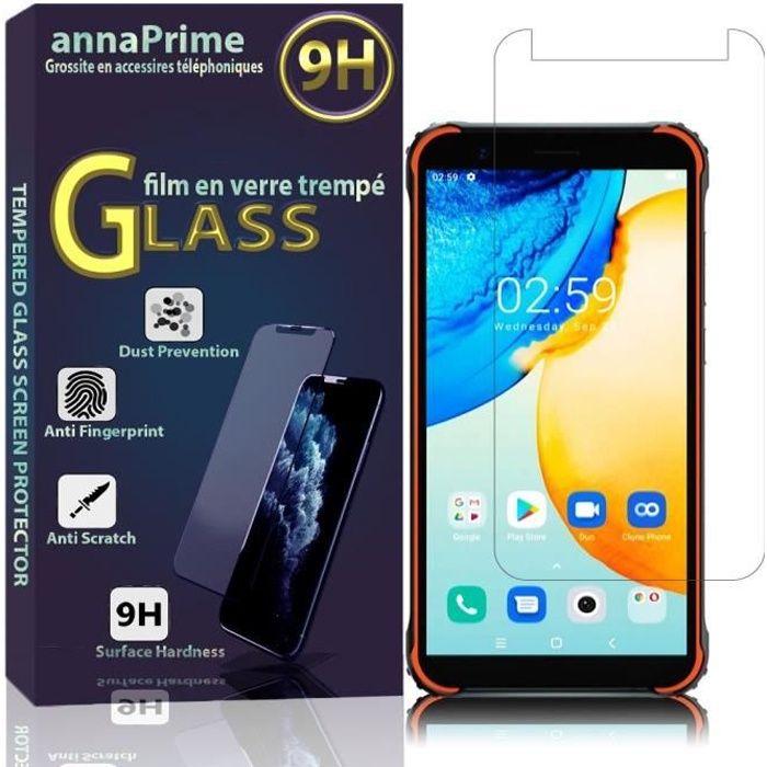Protection D'écran Brotect AirGlass Pour Blackview W50 Pro 1.45" - 3 Films Verre Hybride 9H Anti-rayures - Installation Facile