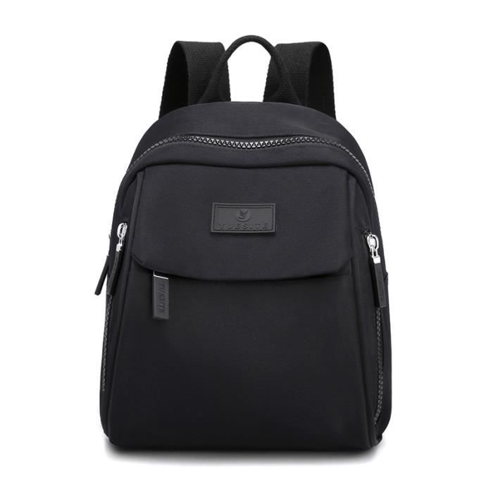 Sac à Dos Femme Petit Nylon - Sac Zippé Léger Pour Voyage Shopping Et Quotidien, Bandoulière Réglable