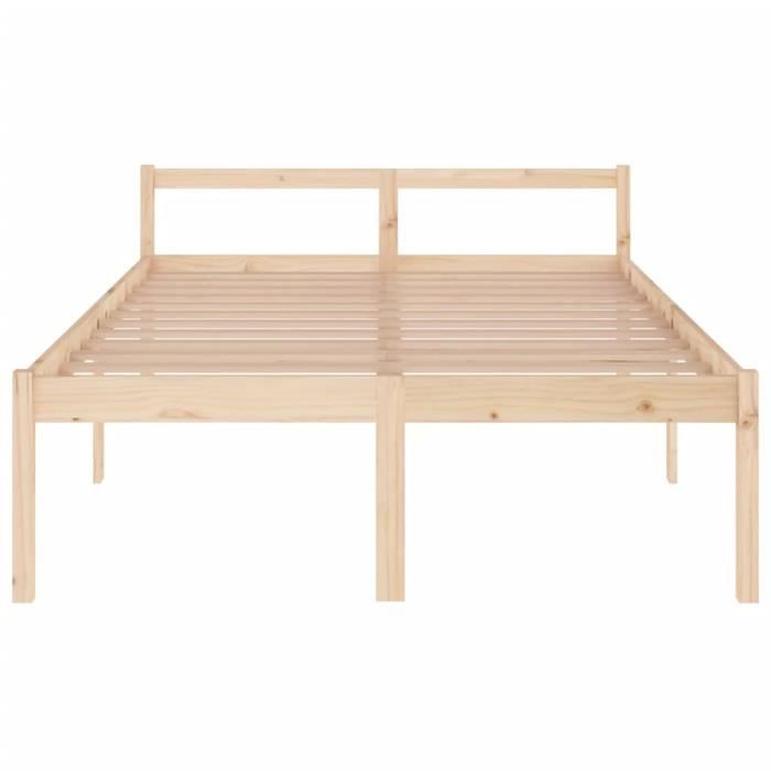 rho - lits | accessoires - cadre de lit bois de pin massif 140x200 cm - haute qualite - dx0856