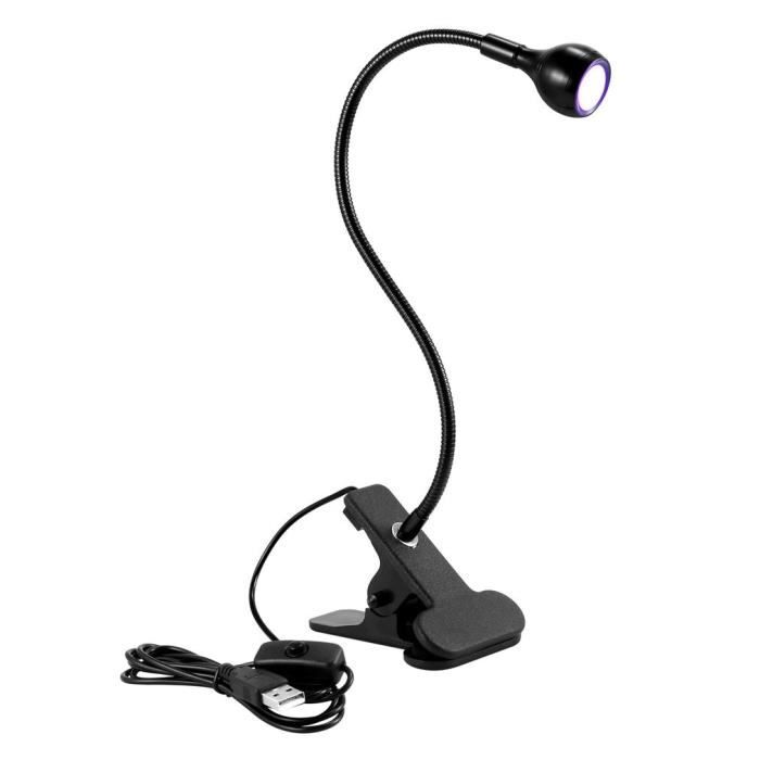 Mini Lampe LED USB Pince à Livre - 18 LEDs, Col De Cygne Flexible, Pour Clavier Ordinateur, Lecture, Portable, Alimentée Par USB, Noir