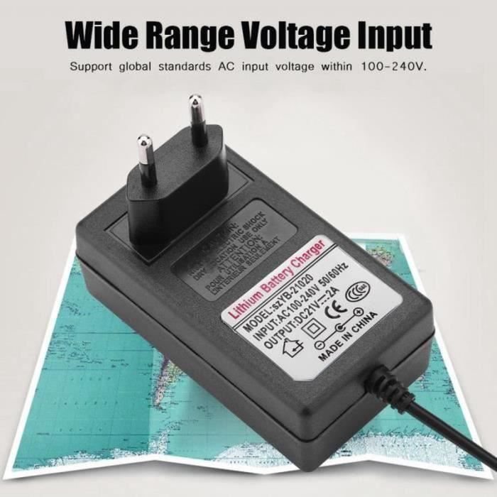 Netzteil 21V 2A EU Stecker - Ladegerät Für Lithium-Ionen Akkus