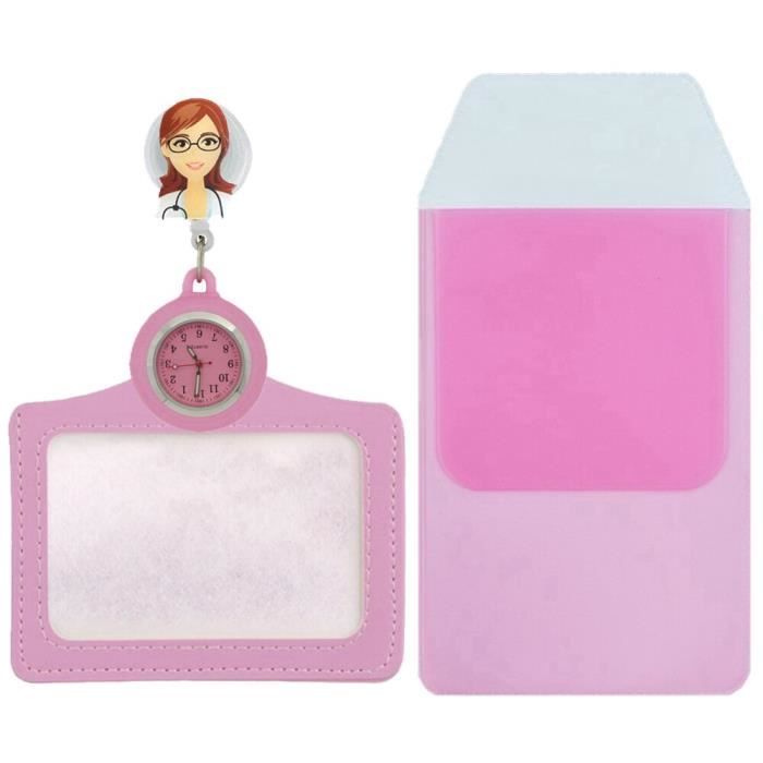 Montre De Poche Infirmière TEHAUX - Clip Rétractable, Structure Télescopique, Alliage