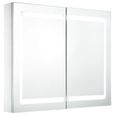 66678Haut de gamme® Meuble de rangement salle de bain - Armoire à miroir LED - 80x12,2x68 cm-1