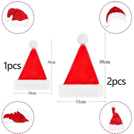 Chapeau De Père Noël Brodé Personnalisé, Décoration De Noël