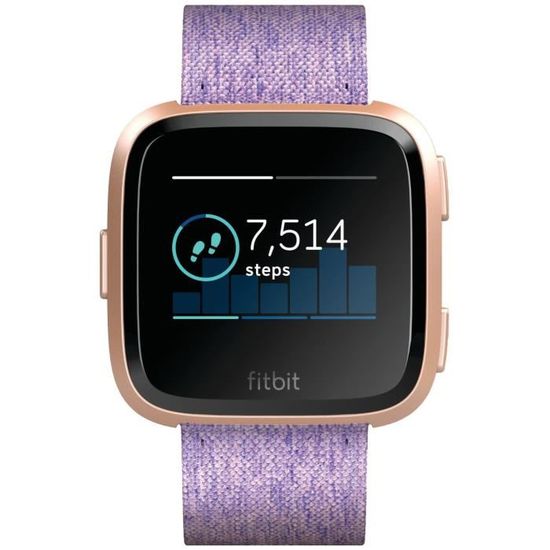 FITBIT Versa Montre connectée - Etanche, musique, 4 jrs d'autonomie,  notifs, santé - Série Spéciale Lavande - Cdiscount Sport