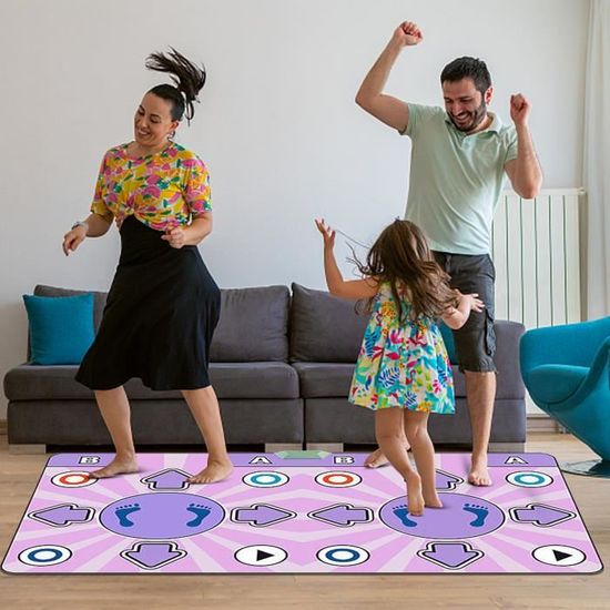 Tapis De Danse Double Avec Caméra 3D Et Manettes – 150 Chansons, 72 Jeux, Pour 6 Ans+