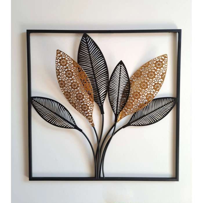 hocadon Lot de 2 Deco Murale Metal 40 x 20 cm Décoration Murale Noire Métal Arbre Feuille Décoration Murales pour Salon, Chambre à Coucher, Porche hocadon Lot de 2 Deco Murale Metal 40 x 20 cm Décoration Murale Noire Métal Arbre Feuille Décoration Murales pour Salon, Chambre à Coucher, Porche