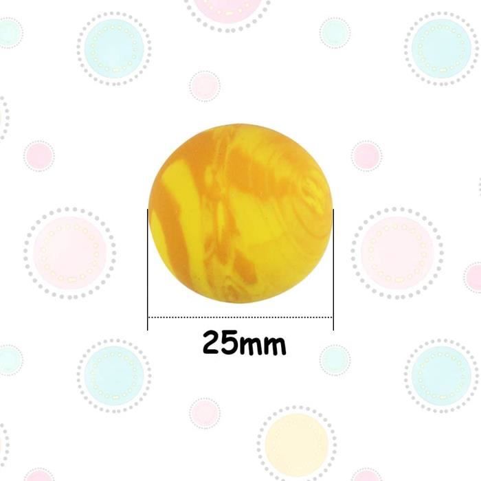 6 Balles rebondissantes de 3 cm de diamètre pour jeux à faire rouler
