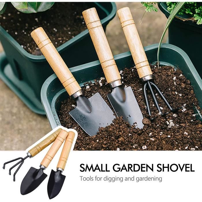 3 Pièces Mini Pelle De Jardinage Mini Plante Outils De Jardinage Ensemble Bêche Griffe Râteau Pelle Fleurs Outils De Plantation