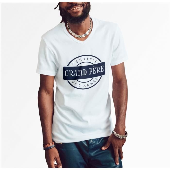 Tee shirt grand col v homme deals