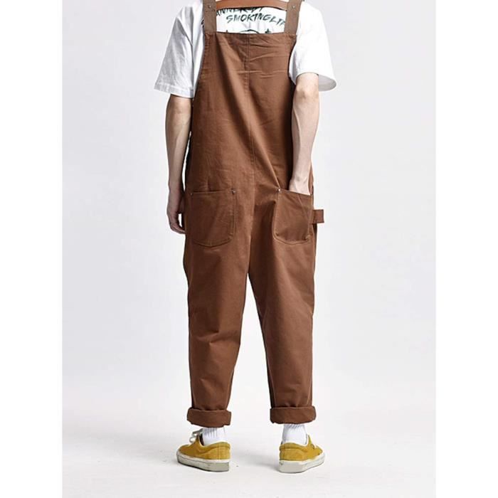 Jean slim top marron homme