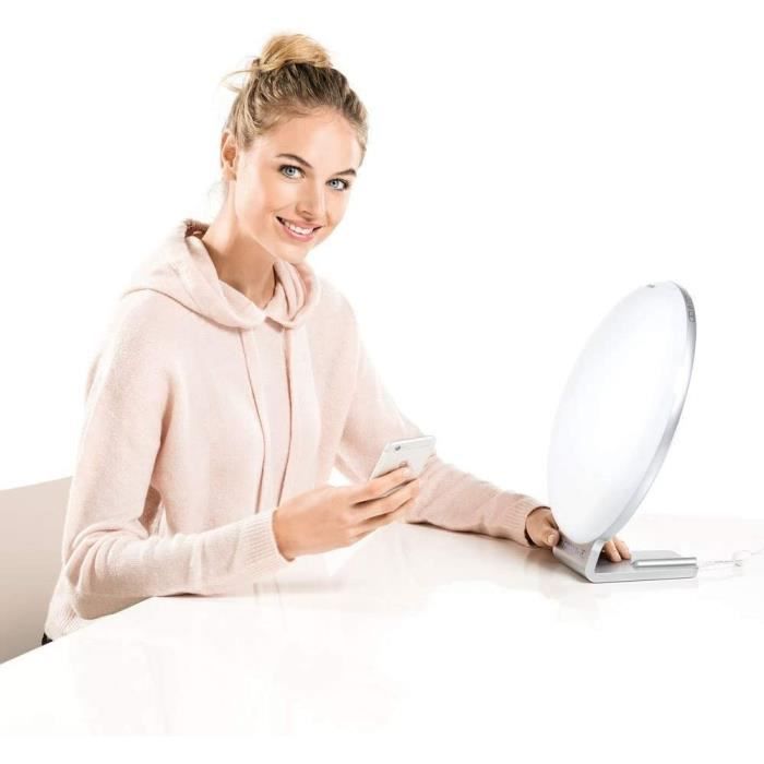 Lampe de Luminothérapie 12000 Lux, LED sans UV avec Luminosité et  température de couleur Réglables,pour la maison ou le bureau - Cdiscount  Electroménager
