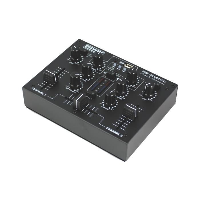 PMP100 - Table de mixage DJ USB 3 entrées Power acoustics