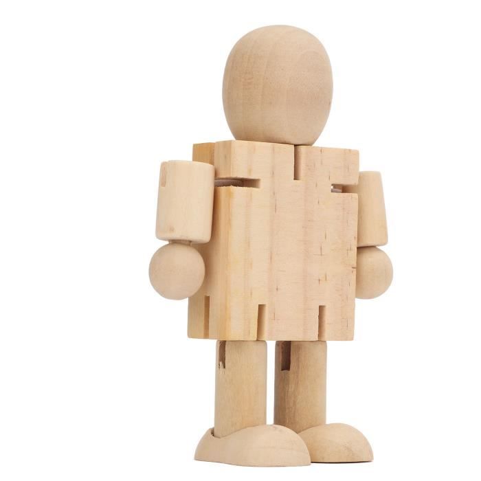 Sweieoni Lot 3 Mannequins Articulés Bois – Modèles Dessin Réglables 15,5 Cm, 21 Cm Et 32 Cm Pour Artistes Et Déco