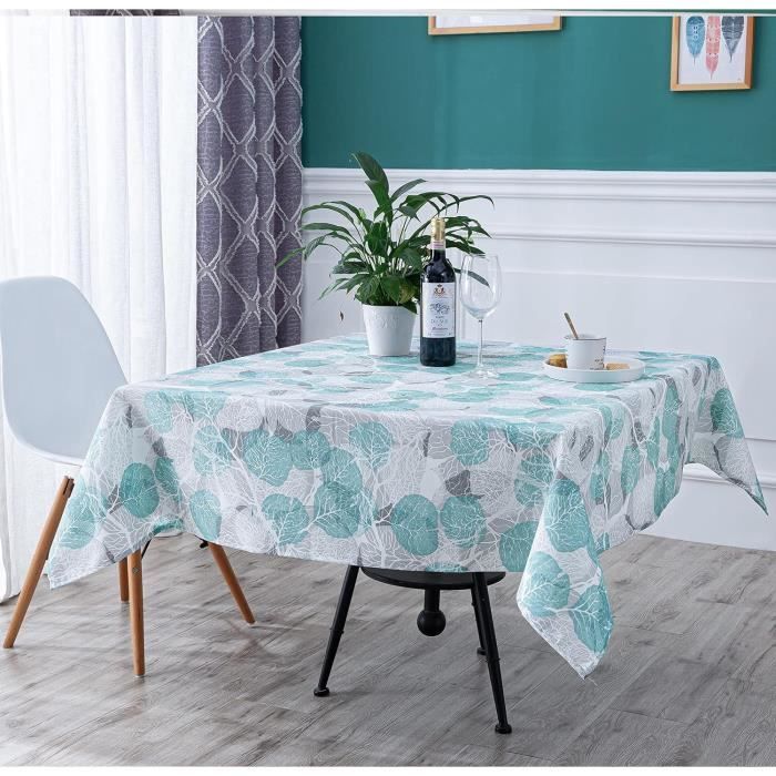 GAMUSI Nappe Anti-taches Pour Table Rectangulaire Petits Losanges Lisse Jacquard 508150