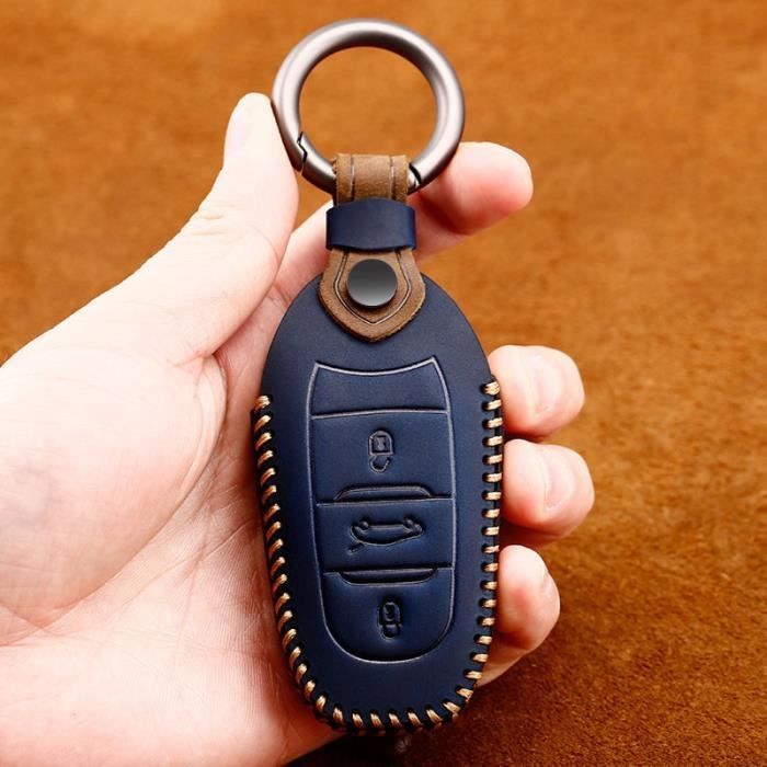 Étui porte-clés de voiture en cuir bleu moderne pour Mazda 3 CX4