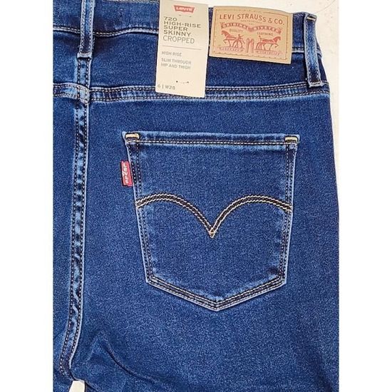 levi's women's 720 high rise super skinny crop jeans