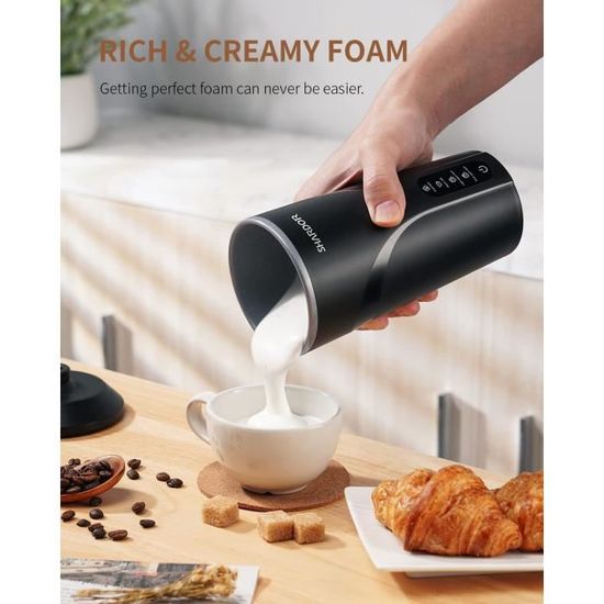 AJW-Mousseur à lait électrique 4 en 1 chauffe-eau automatique pour  cappuccino et latte machine à mousse silencieuse pour café[379] - Cdiscount  Electroménager