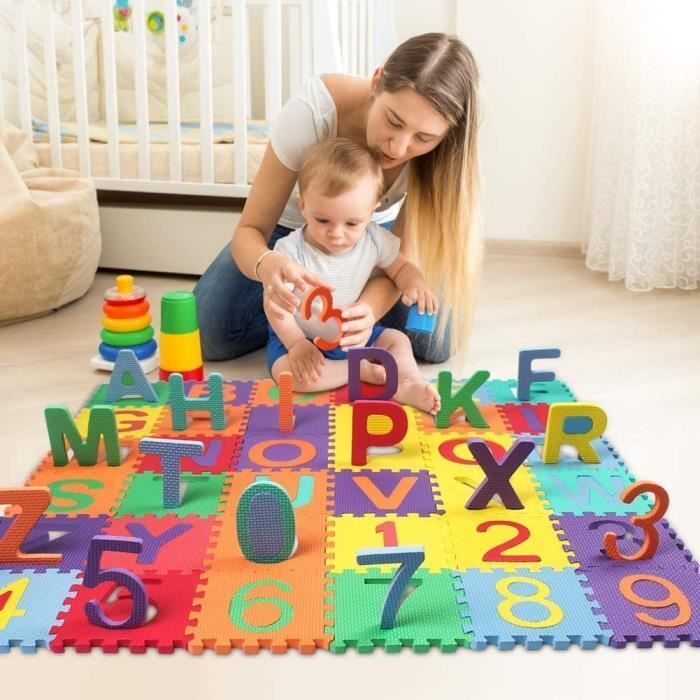 TAPIS D'EVEIL,40PCS-40PCS--Tapis de jeu Montessori pour bébé, jouets pour  enfants, Puzzle en carreaux EVA, Alphabet, chiffres et sym - Cdiscount  Puériculture & Eveil bébé
