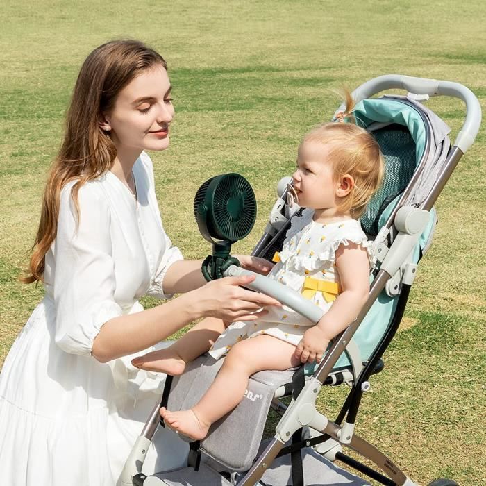 La Couleur Noire Ventilateur De Poussette à Main Rechargeable USB Sans Lame, Petits Ventilateurs