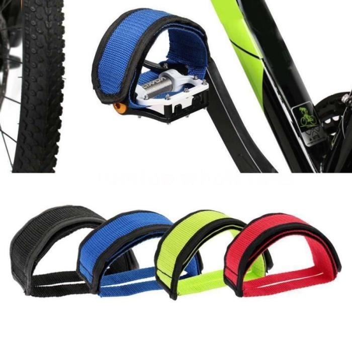 Lot De 2 Paires De Sangles Pour Pédales De Vélo Fixie - Noir
