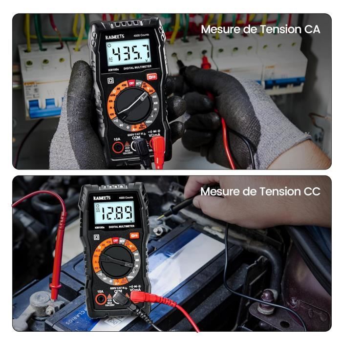 Multimetre,green--Multimètre Numérique Professionnel Portatif