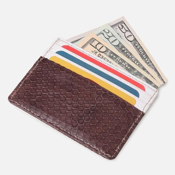 Porte-cartes En Cuir Véritable Pour Homme - Capacité 15 Cartes, Neuf Avec étiquettes, Style Classique