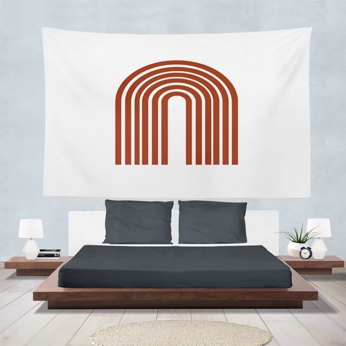 Tenture Murale ANAZOZ 150x130cm - Impression Ciel Ensoleillé Bleu, Polyester, Pour Déco D'intérieur, Camping, Plage