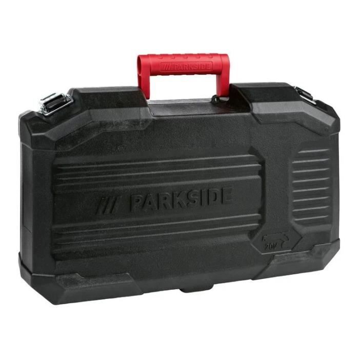 Meuleuse D’angle Parkside 20V – Modèle PWSA 20-Li G4, Sans Batterie Ni Chargeur (rouge/noir)