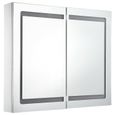 66678Haut de gamme® Meuble de rangement salle de bain - Armoire à miroir LED - 80x12,2x68 cm-3