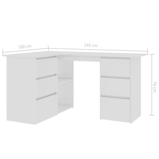 Turny Bureau Angle Blanc Brillant But Youtube