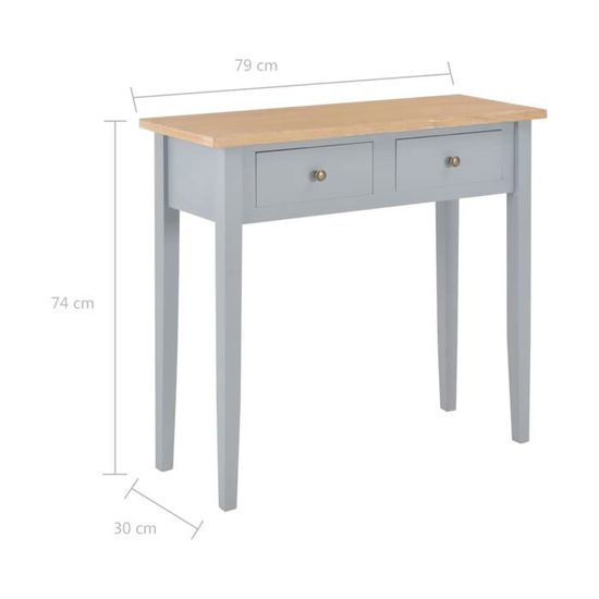 vidaXL Table de Console et Coiffeuse avec 3 Tiroirs Salon Entrée Multicolore