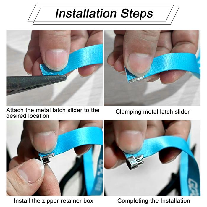 Sourcing Map 20 Lots Double Ouverture Fermeture Éclair Réparation Loquet Kits, #5 Insérer Goupilles Pour Veste Manteaux Deux Voies Séparation Fermeture Éclairs, Métallique Noir