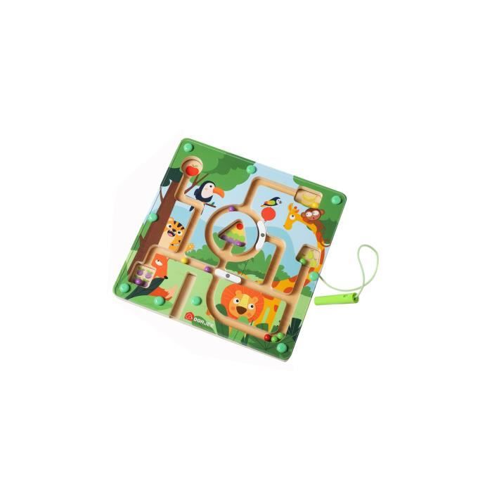 Puzzle Magnétique Labyrinthique Andux – Jeu En Bois Avec Bille Captive, Forme Poisson, Pour Coordination œil-main, Dès 3 Ans