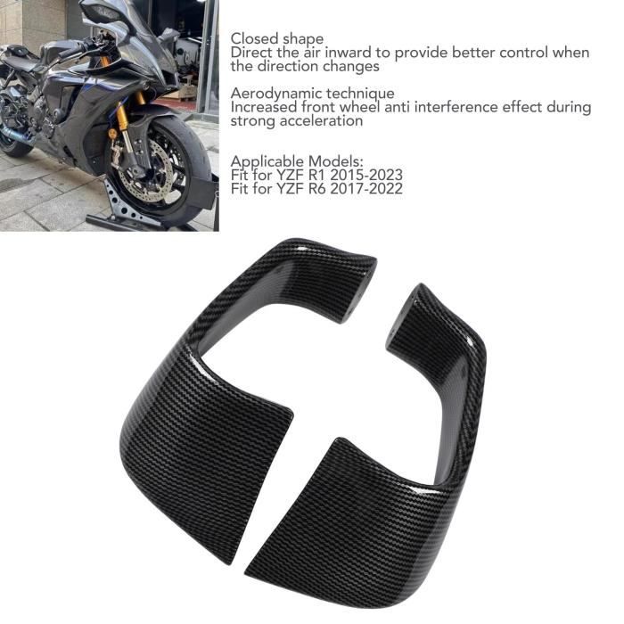Ailerons Moto Kit Aile Aérodynamique Spoiler ABS Fibre Carbone 1 Paire