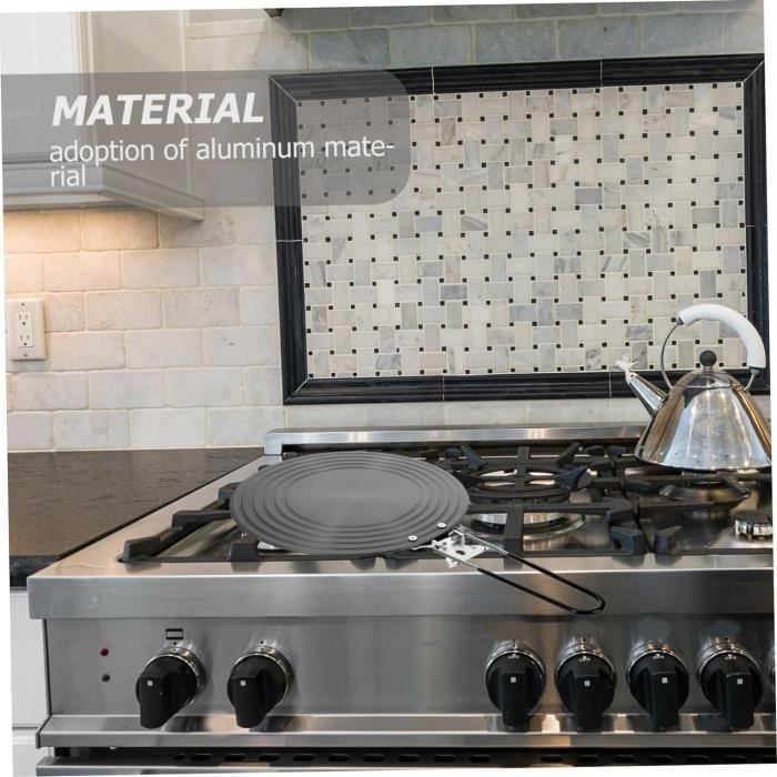 Plaque Diffusion Chaleur Pour Cuisinière Gaz - Répartiteur Fonte, Adaptateur Pour Ustensiles Non Induction, 38x19cm - 11