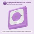 AGPTEK 64Go MP3 Bluetooth 5.2 Sport avec Clip, Lecteur de Musique Portable avec Radio FM Son HiFi Capacité de 13000+ Titres,Violet-4