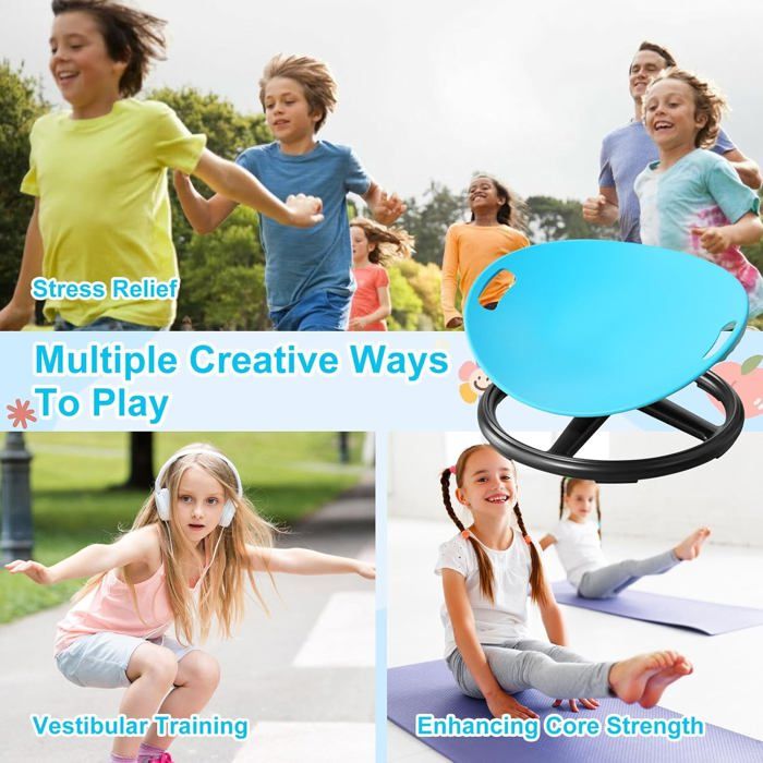 Chaise Pivotante Sensorielle 360° Pour Enfants Autistes – Siège Rotatif Antidérapant Qui Améliore équilibre Et Coordination