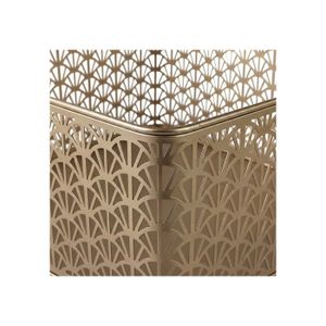 HOME DECO FACTORY Lot De 2 Paniers Métal Ajourés Dorés - Rangement Et Décoration Élégante