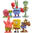 Figurines Bob l'éponge Patrick Star Octopus en PVC - Lot de 6 - Jouets pour enfants - Cadeaux de Noël-0