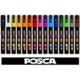 POSCA Uni-Ball marqueur Uni PC-5M Tempera 15 Couleurs Assorties Professional Set.-0