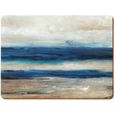 Creative Tops Sets de Table Abstrait Ocean View Premium Dos en liège, Bois, Bleu, Grand, Set de 4 pièces - 5176609-0