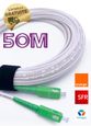 50m - Rallonge/Jarretiere Fibre Optique - SC APC vers SC APC - Garantie 10 AnsCâble Fibre Optique Orange SFR Bouygues --0